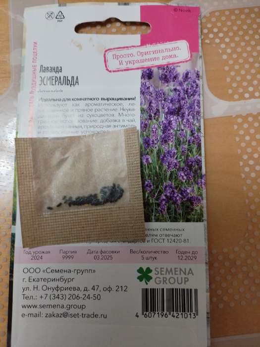 Фотография покупателя товара Семена цветов Лаванда «Эсмеральда», 0.05 г, «Семена group» - Фото 1