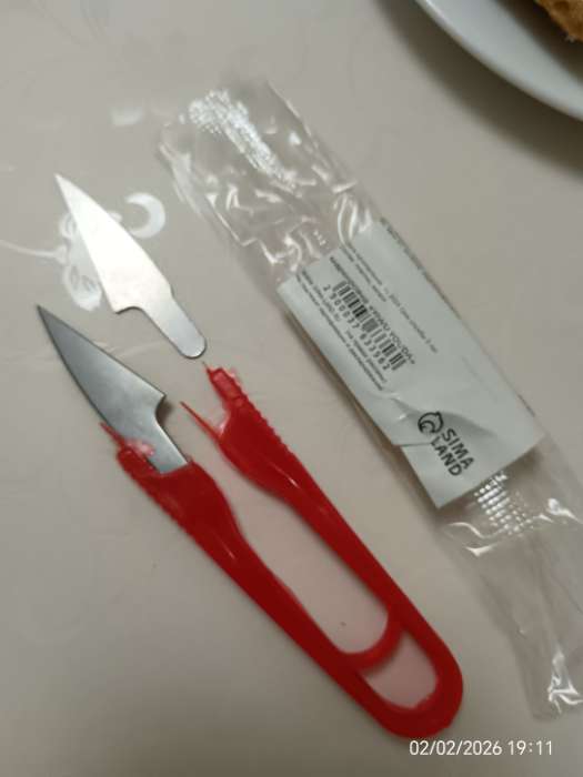 Фотография покупателя товара Ножницы для обрезки ниток, 10 см, эконом, МИКС - Фото 1