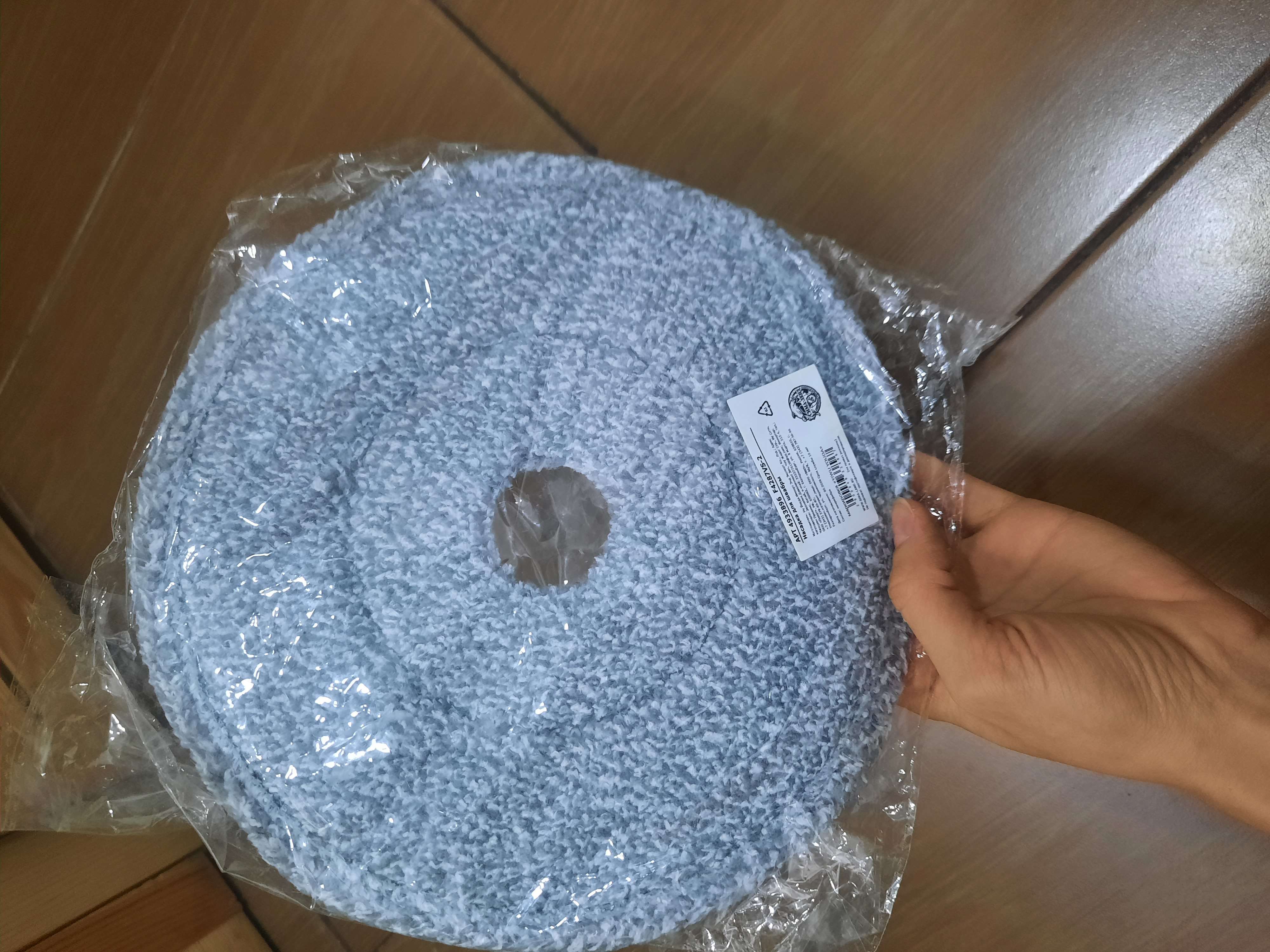 Фотография покупателя товара Насадка к набору для плоской швабры, d=23 см, комплектующие к набору, микрофибра, цвет серый