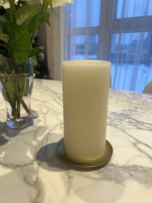 Фотография покупателя товара Металлический подсвечник плоский «Чашка» 10 см, красный - Фото 1