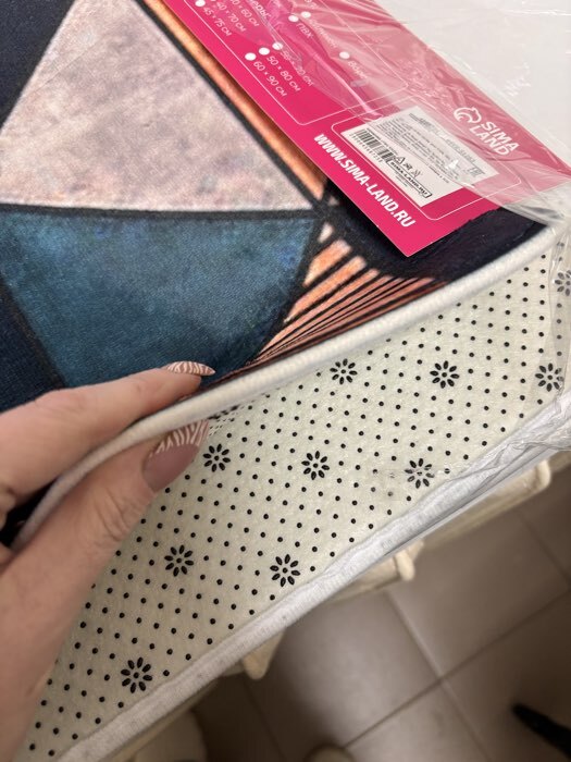 Фотография покупателя товара Коврик для ванной и туалета Доляна «Грэй», 45×120 см - Фото 5