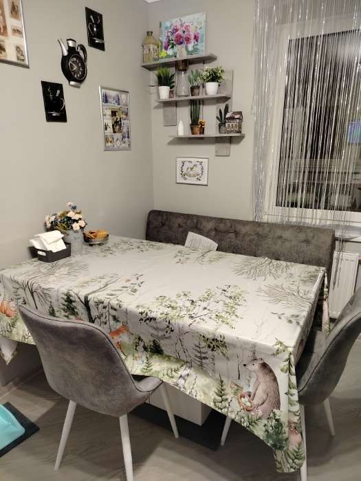 Фотография покупателя товара Скатерть «Этель. Пасха в лесу», 148×112±2 см с ГМВО, 100% хлопок, саржа 190 г/м² - Фото 1