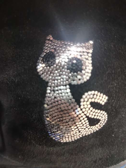 Фотография покупателя товара Термоаппликация «Котёнок», с пайетками, 3.2×5.5 см, цвет серебряный - Фото 1