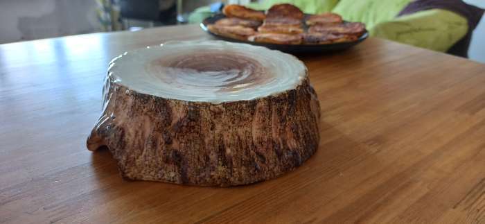 Фотография покупателя товара Блюдо для подачи Magistro Wood, 20.5×18.7×5.5 см, фарфор, коричневое - Фото 3