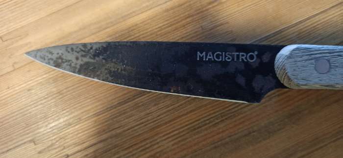 Фотография покупателя товара Нож для овощей кухонный Magistro Dark wood, длина лезвия 10.2 см - Фото 1