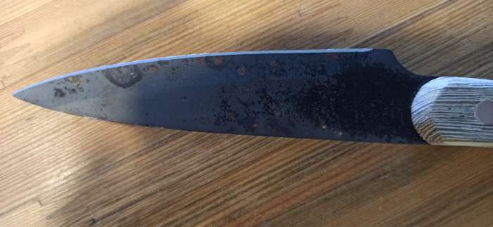 Фотография покупателя товара Нож для овощей кухонный Magistro Dark wood, длина лезвия 10.2 см - Фото 4