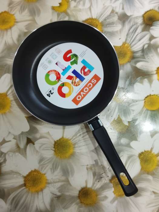 Фотография покупателя товара Сковорода Prosto, d=24 см, пластиковая ручка, антипригарное покрытие, алюминий, бордовая - Фото 13