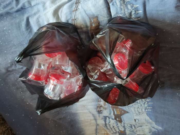 Фотография покупателя товара Контейнер для биоматериалов 120 мл, завинчивающаяся крышка, матовое окно, индивидуальная упаковка - Фото 1