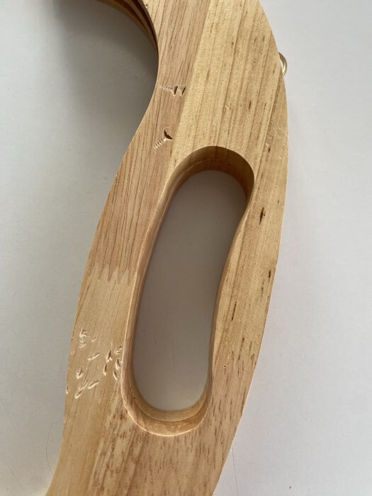 Фотография покупателя товара Ручка-фермуар для сумки, деревянная, на магнитах, с креплением, 27×12×2.5 см, бежевая - Фото 4