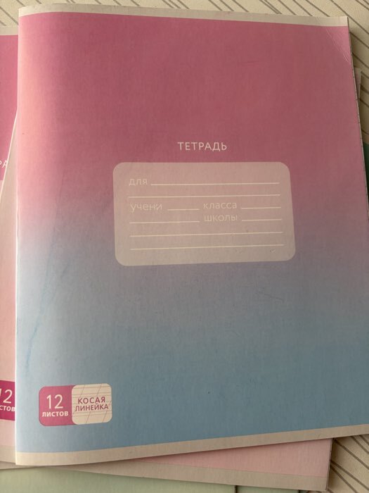 Фотография покупателя товара Тетрадь 12 листов в косую линейку, А5, на скрепке, блок №1 «Школьные принадлежности» МИКС - Фото 15