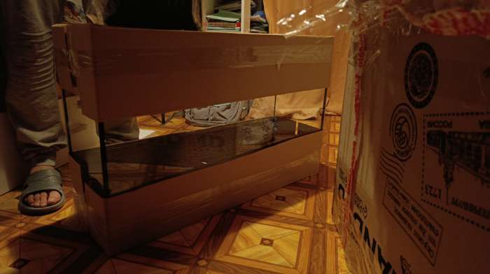 Фотография покупателя товара Аквариум Прямоугольный «Атолл» с крышкой, 100 л, 80×25×50/55 см, чёрный - Фото 4