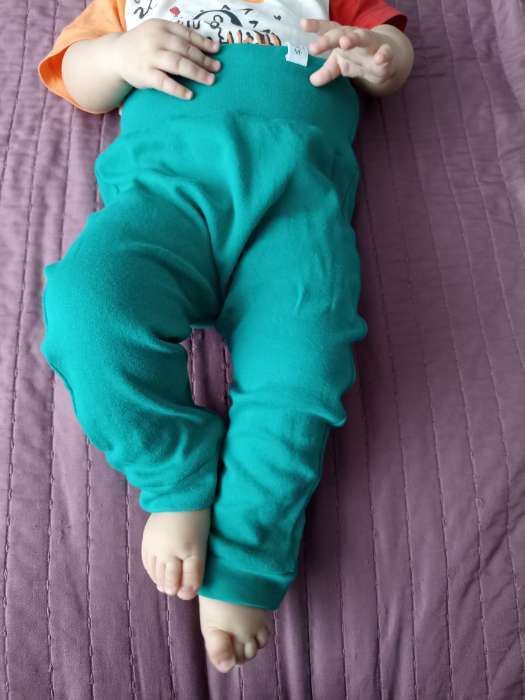 Фотография покупателя товара Штанишки детский MINAKU New Year's cars, рост 80-86 см, зелёные - Фото 1