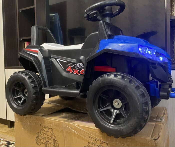 Фотография покупателя товара Электромобиль «Квадрик», цвет синий - Фото 1