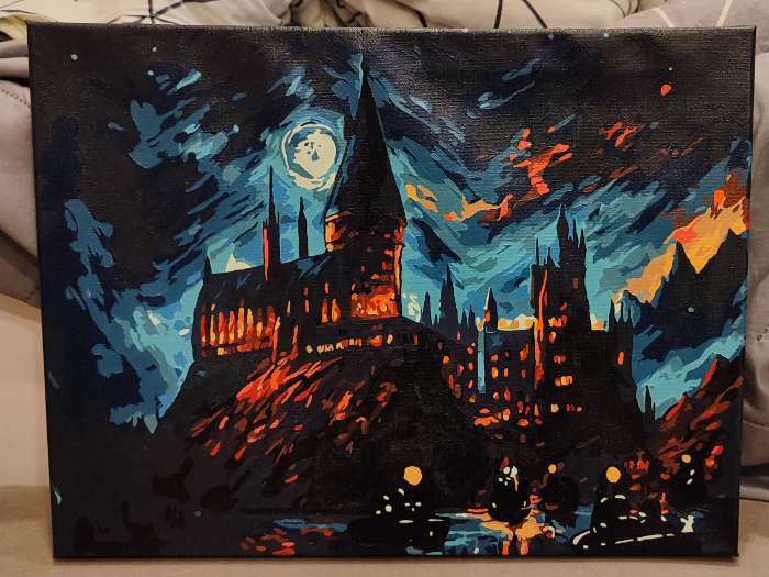 Фотография покупателя товара Картина по номерам с подрамником и гирляндой «Замок», 30×40 см - Фото 1