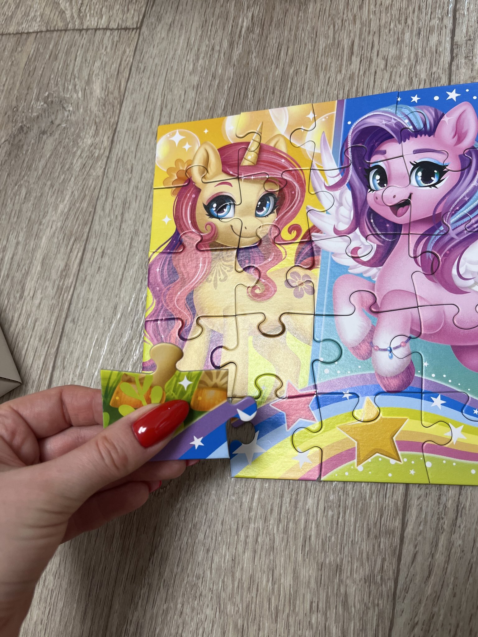 Фотография покупателя товара Макси-пазлы «Волшебные единорожки», 30 деталей - Фото 2