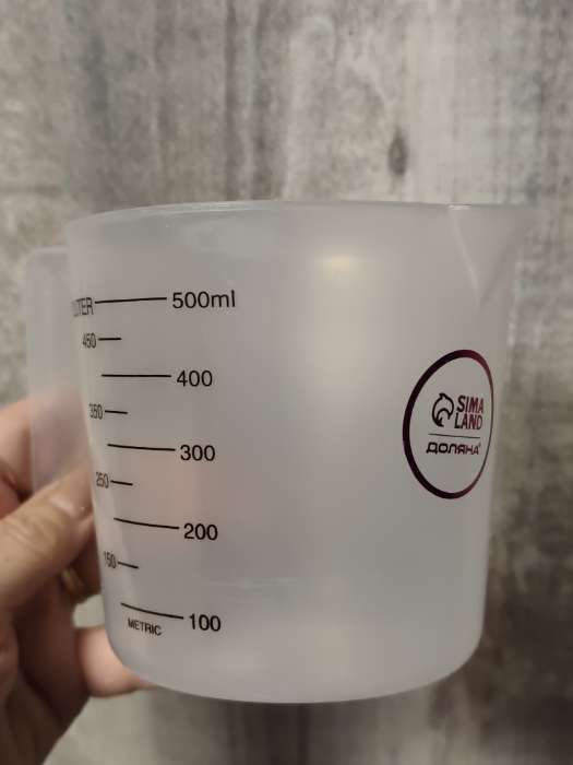 Фотография покупателя товара Стакан мерный Доляна, 250 мл, пластик, прозрачный - Фото 1