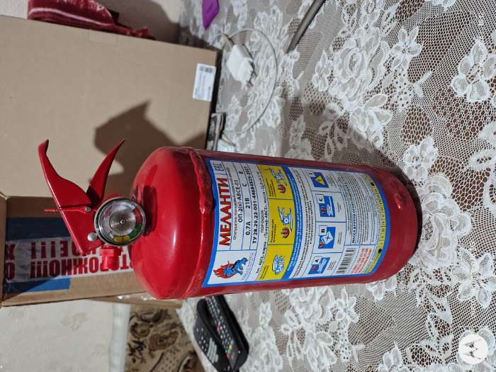 Фотография покупателя товара Огнетушитель порошковый ОП-8(з), ABCE - Фото 1