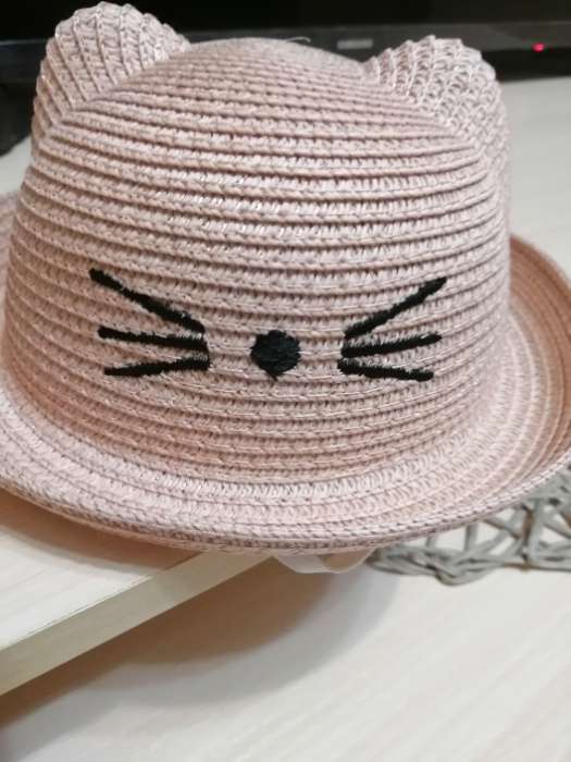 Фотография покупателя товара Шляпа для девочки MINAKU "Кошечка", цв. голубой, р-р 50 - Фото 5
