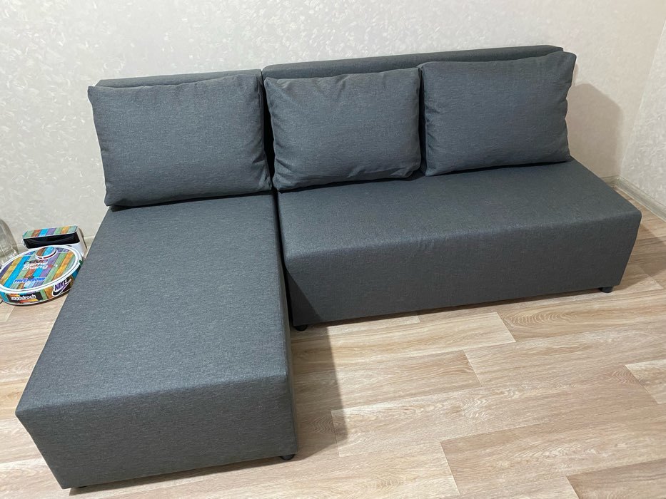 Фотография покупателя товара Угловой диван «Алиса», еврокнижка, рогожка savana/arben, цвет grey - Фото 6
