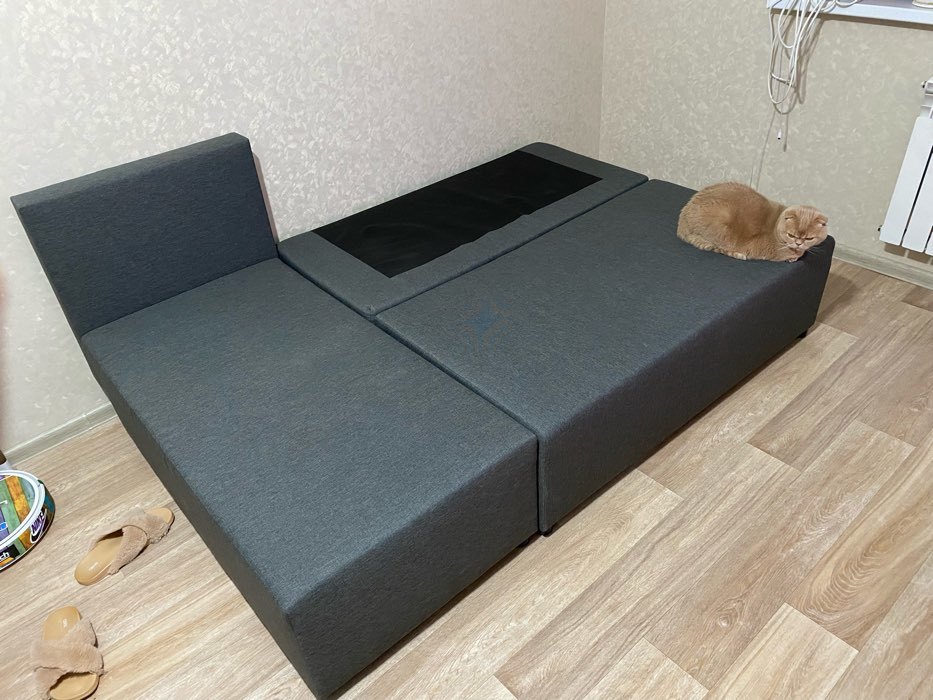 Фотография покупателя товара Угловой диван «Алиса», еврокнижка, рогожка savana/arben, цвет grey - Фото 8