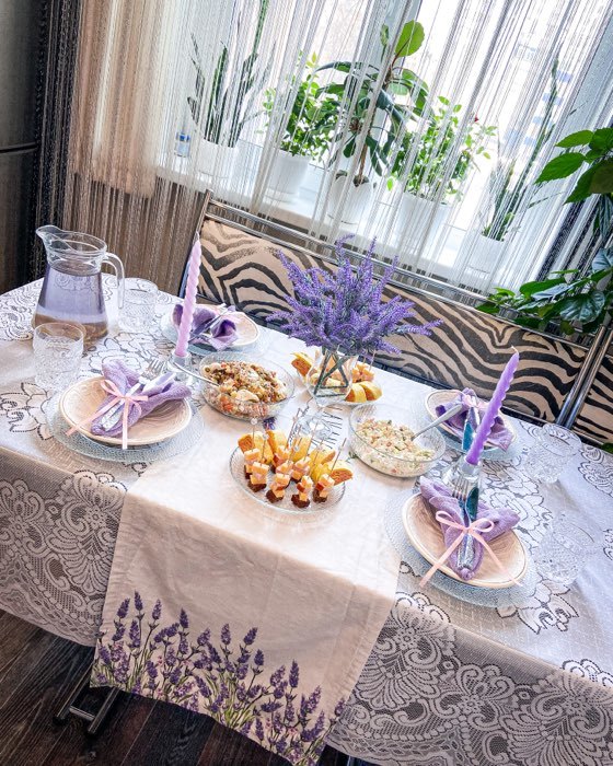 Фотография покупателя товара Дорожка на стол Этель Lavender 40×146 см, 100% хлопок, саржа 190 г/м² - Фото 3