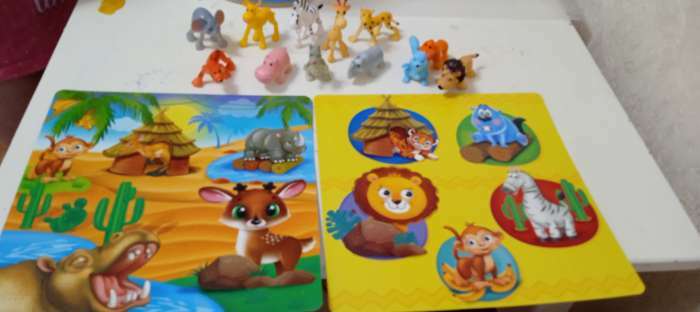 Фотография покупателя товара Настольная развивающая игра «Привет из джунглей», животные пластик