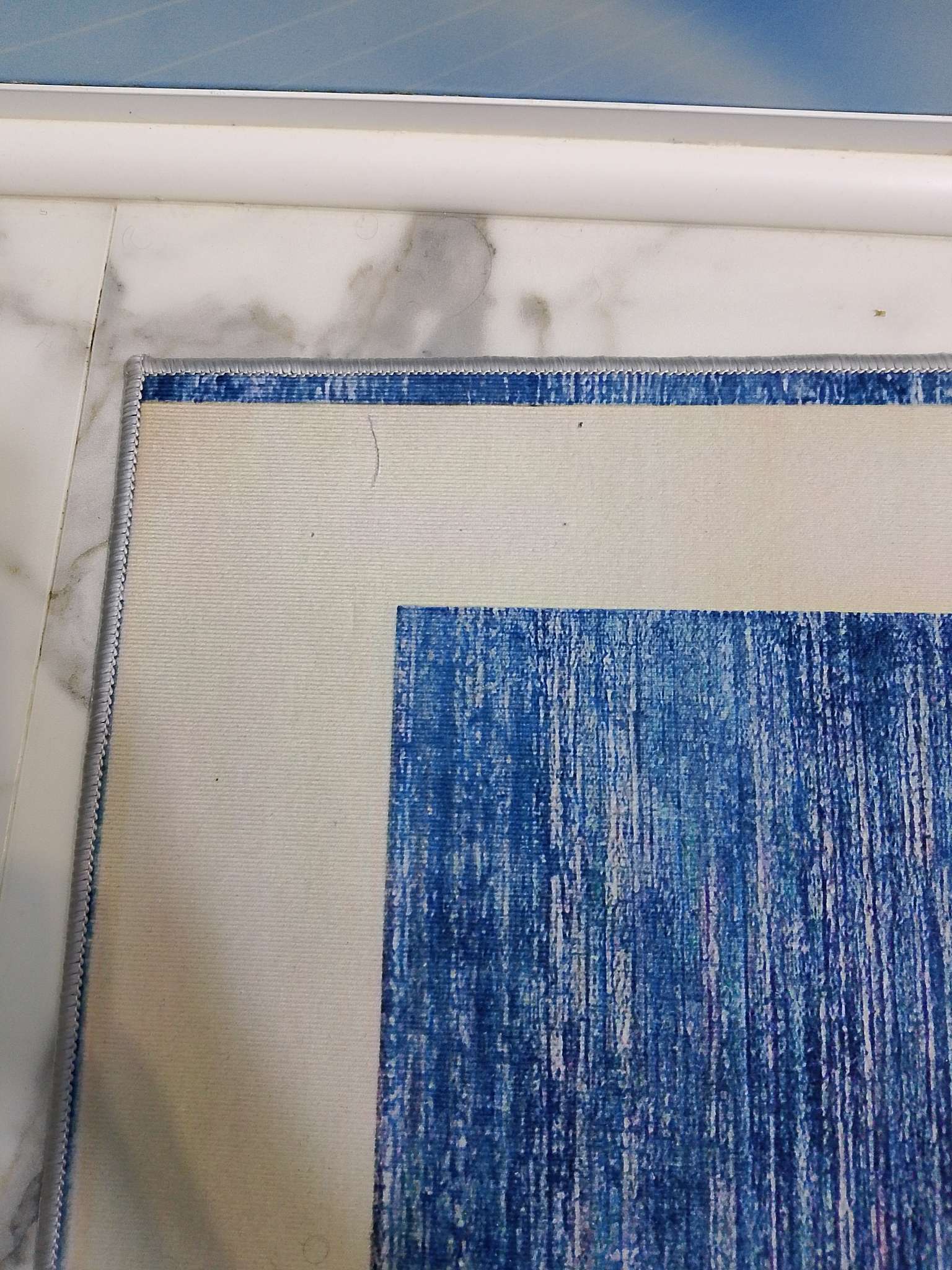 Фотография покупателя товара Коврик для дома Доляна «По-домашнему», 50×80 см, синий - Фото 4