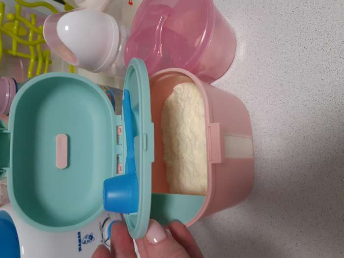 Фотография покупателя товара Контейнер для хранения детского питания «Корона», 360 гр., цвет розовый - Фото 3