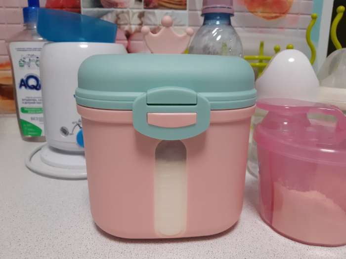 Фотография покупателя товара Контейнер для хранения детского питания «Корона», 360 гр., цвет розовый - Фото 4