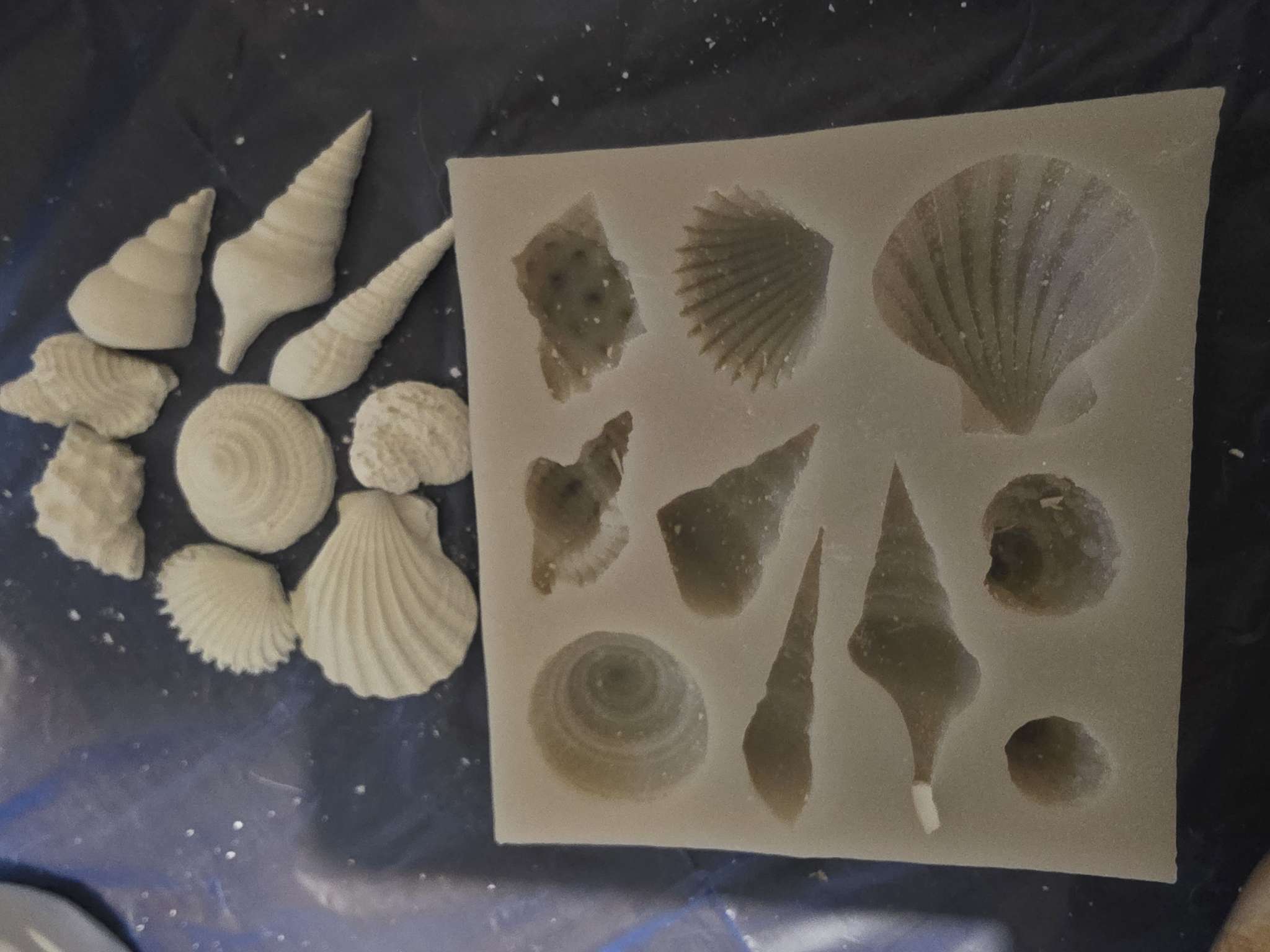 Фотография покупателя товара Молд для заливки Доляна «Морской узор», силикон, 9 ячеек, 19×12 см, МИКС - Фото 1