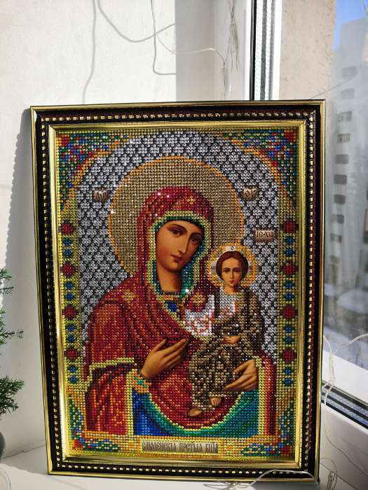 Фотография покупателя товара Набор креативного творчества «Diamond Mosaic. Пресвятая Богородица» малый