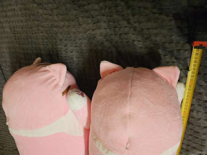 Фотография покупателя товара Мягкая игрушка-подушка «Котик», 130 см, цвет розовый - Фото 2