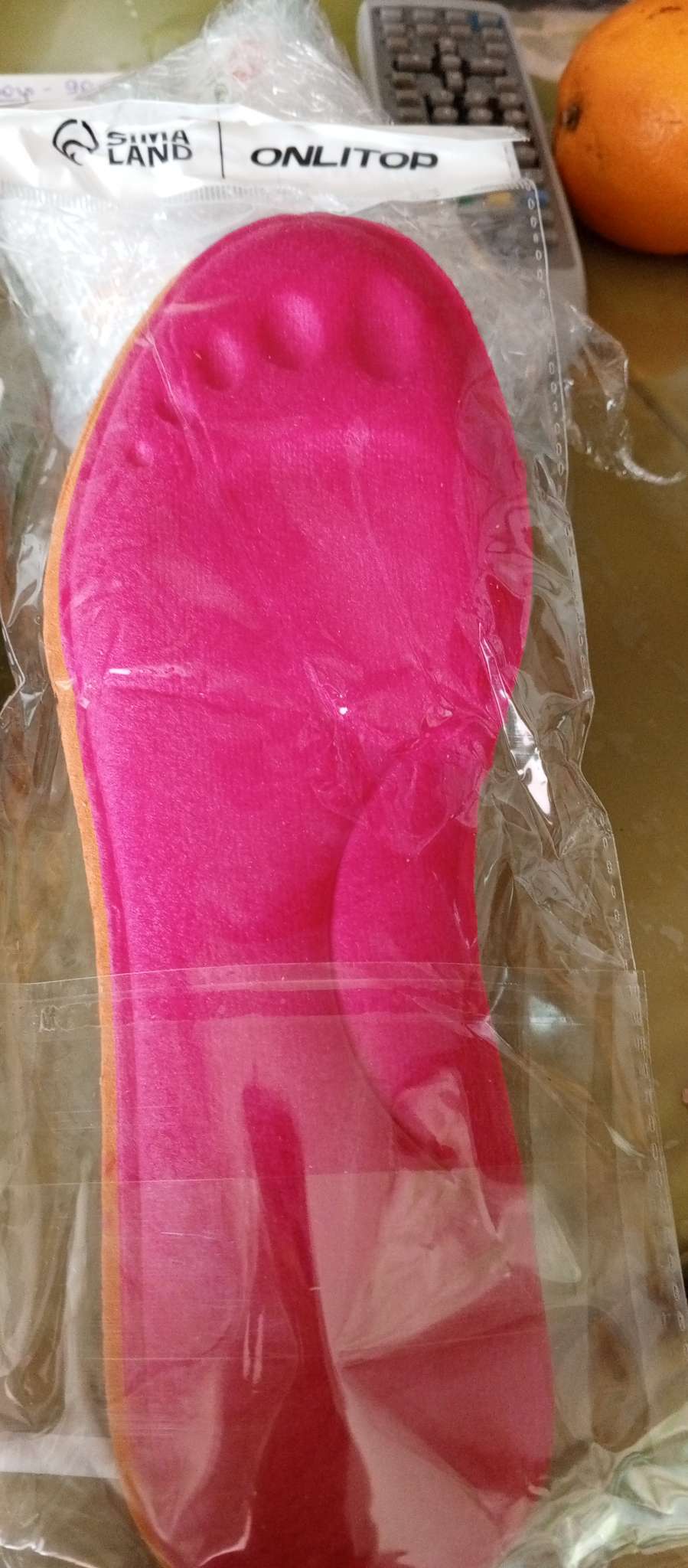 Фотография покупателя товара Стельки для обуви, с эффектом памяти, р-р RU до 36 (р-р Пр-ля до 38), 24 см, пара, розовые - Фото 1