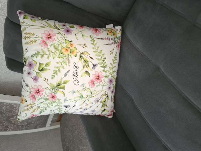 Фотография покупателя товара Подушка декоративная «Этель» March, 40×40 см, велюр - Фото 3