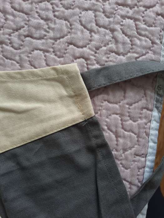 Фотография покупателя товара Фартук кухонный «Этель. Стиль», 75×65 см, 100% хлопок, бежевый/серый - Фото 3