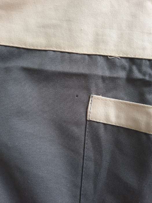 Фотография покупателя товара Фартук кухонный «Этель. Стиль», 75×65 см, 100% хлопок, бежевый/серый - Фото 4