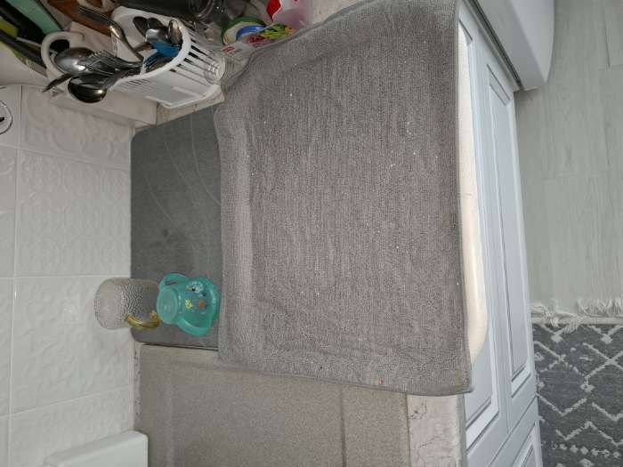 Фотография покупателя товара Подставка диатомитовая для губки и аксессуаров для ванной, 25×10 см, серая - Фото 1