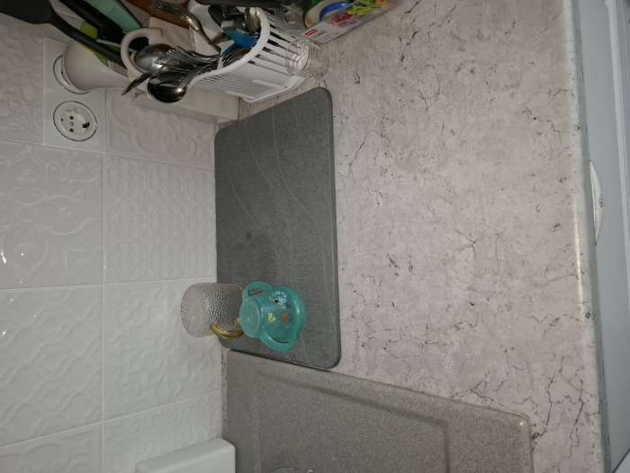 Фотография покупателя товара Подставка диатомитовая для губки и аксессуаров для ванной, 25×10 см, серая - Фото 3