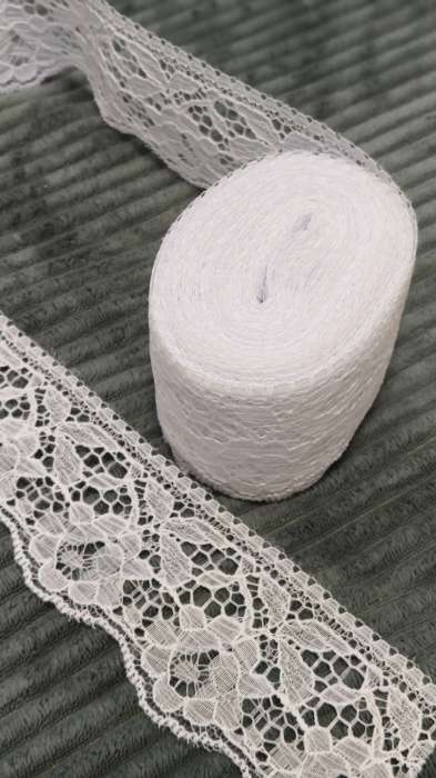 Фотография покупателя товара Кружево капроновое, 60 мм, 10±1 м, белое - Фото 1