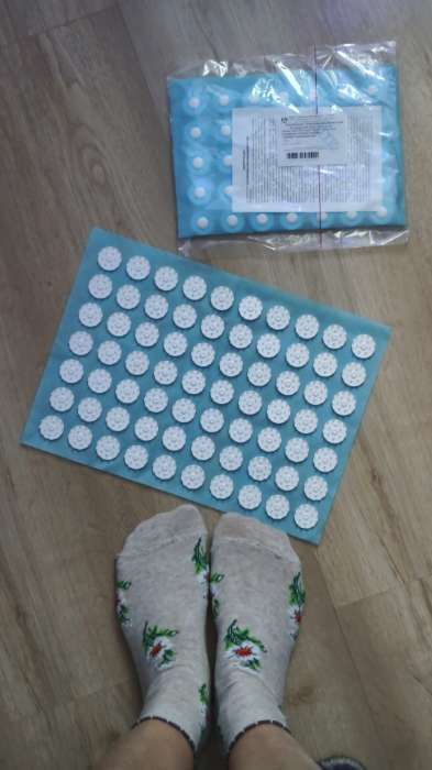 Фотография покупателя товара Аппликатор «Кузнецова», 70 колючек, спанбонд, 23×32 см, голубой. - Фото 1