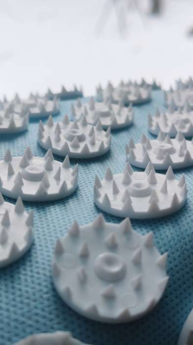 Фотография покупателя товара Аппликатор «Кузнецова», 70 колючек, спанбонд, 23×32 см, голубой. - Фото 2