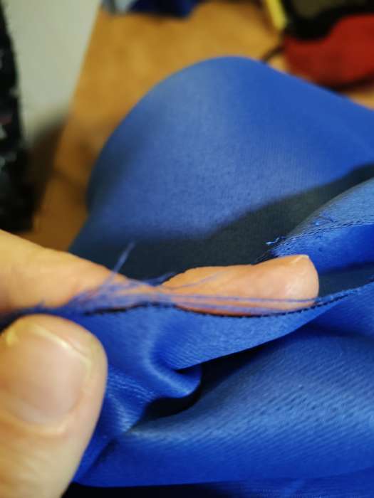 Фотография покупателя товара Штора блэкаут портьерная «Этель», 250×265 см, синяя - Фото 3