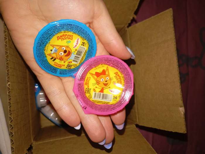 Фотография покупателя товара Десерт желейный «Джелли Лапка: Три Кота», 24 г - Фото 1