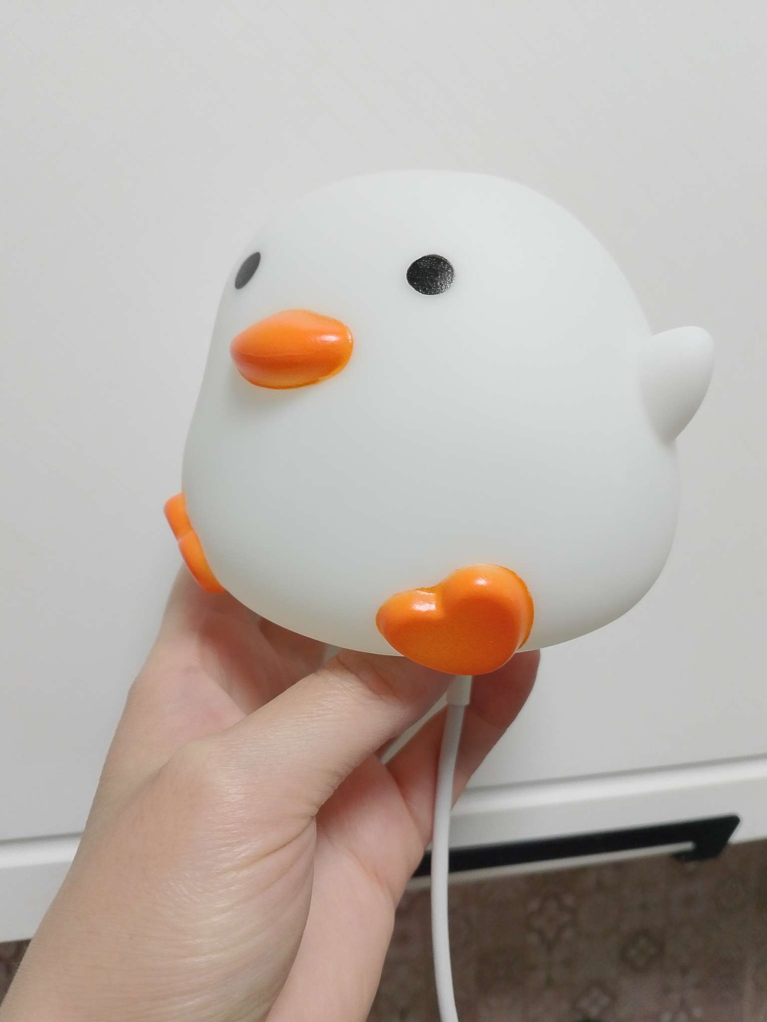 Фотография покупателя товара Фигурка светящаяся RISALUX «Утенок», 2 Вт, LED-ночник антистресс, USB, 10×12×9.5 см - Фото 1