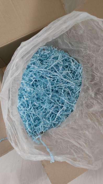 Фотография покупателя товара Наполнитель бумажный для подарков, голубой, 50 г - Фото 1