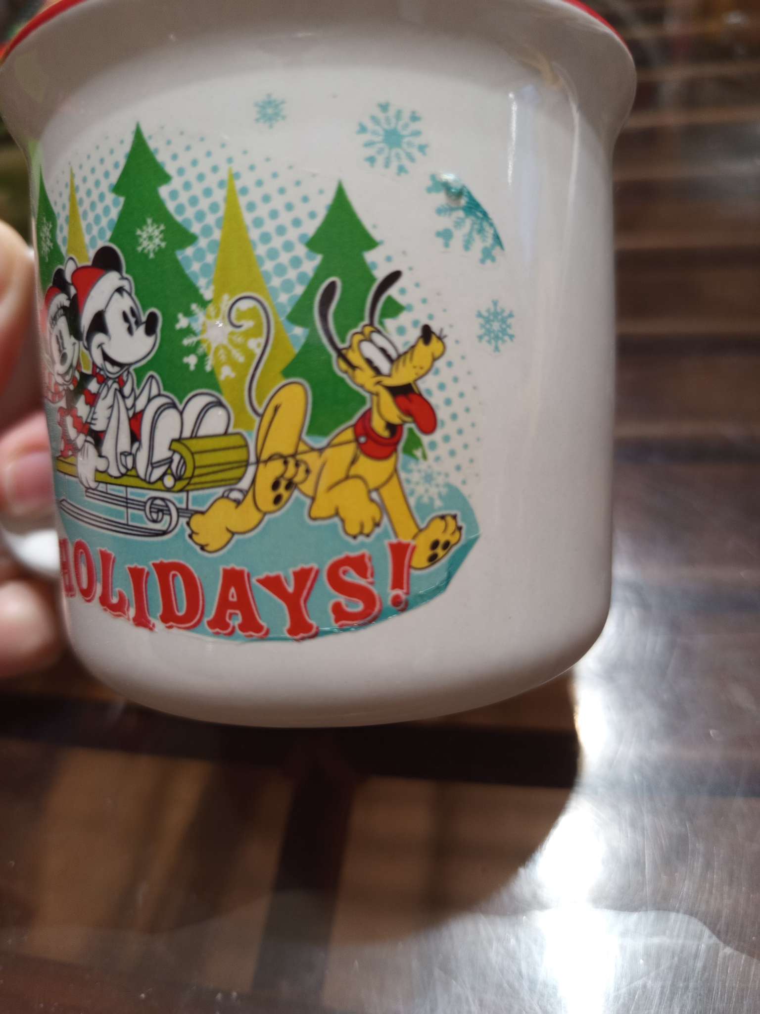 Фотография покупателя товара Кружка керамическая новогодняя Holidays, Микки Маус и друзья, 250 мл - Фото 2