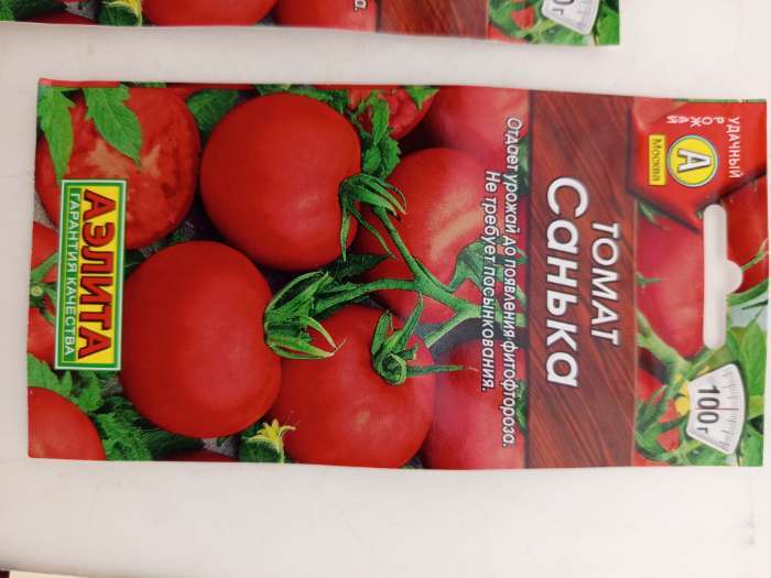 Фотография покупателя товара Семена Томат «Санька», ультраскороспелый, детерминантный, низкорослый, 20 шт., «Аэлита» - Фото 1
