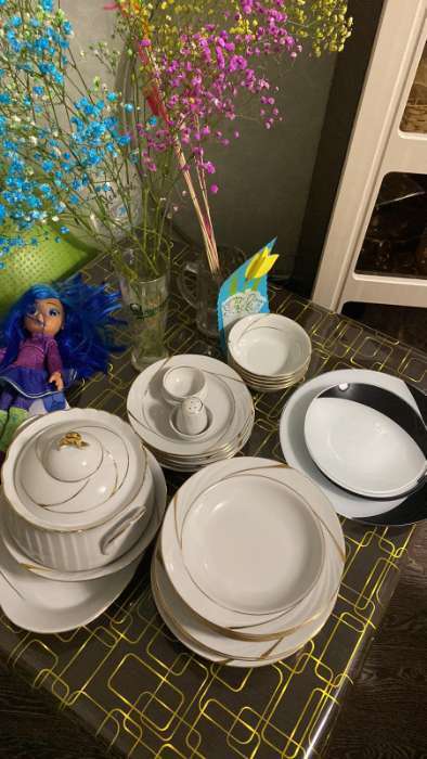 Фотография покупателя товара Сервиз столовый «Цветущая лилия», 35 предметов, 4 вида тарелок - Фото 1