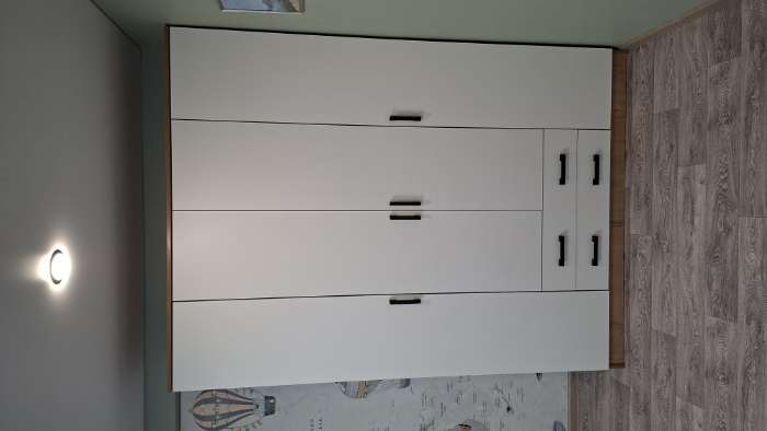 Фотография покупателя товара Шкаф прямой четырёхстворчатый «Квадро», 2 ящика, 1600×487×2200 мм, цвет венге/лоредо - Фото 2