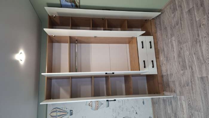 Фотография покупателя товара Шкаф прямой четырёхстворчатый «Квадро», 2 ящика, 1600×487×2200 мм, цвет венге/лоредо - Фото 4